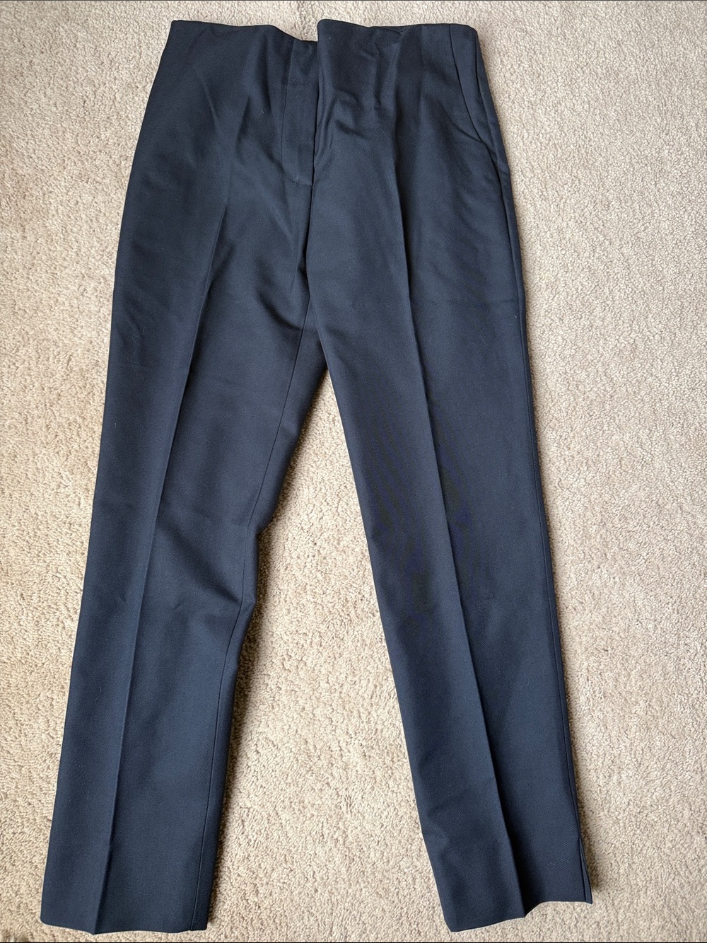 ZARA Navy Structured Blazer with Satin Lining